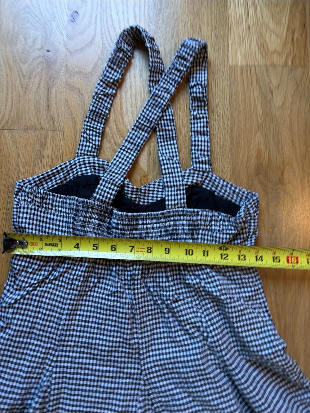 Maeve by Anthropologie Gingham Black and White Sundress with Crossback Straps - Picture 11 of 12